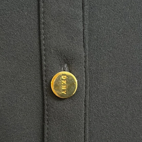 DKNY Blue and Gold Sheath Midi Dress - Picture 4 of 4